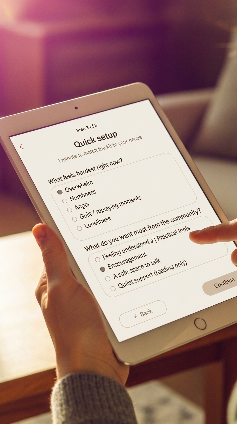 Fill in the quick checklist